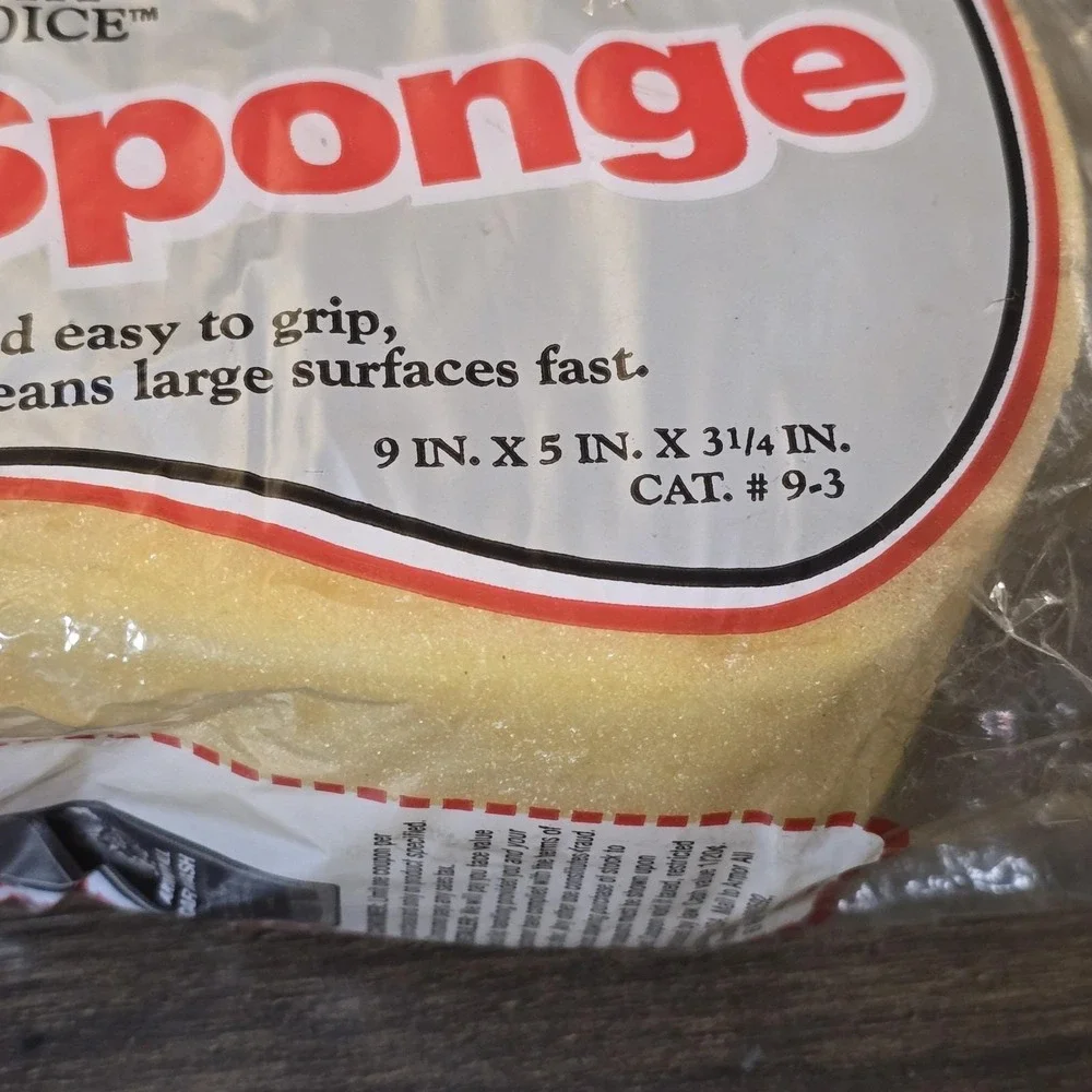 Clean-Rite‎ Giant Bone Sponge Auto House Vintage 1990s USA sealed New Old Stock